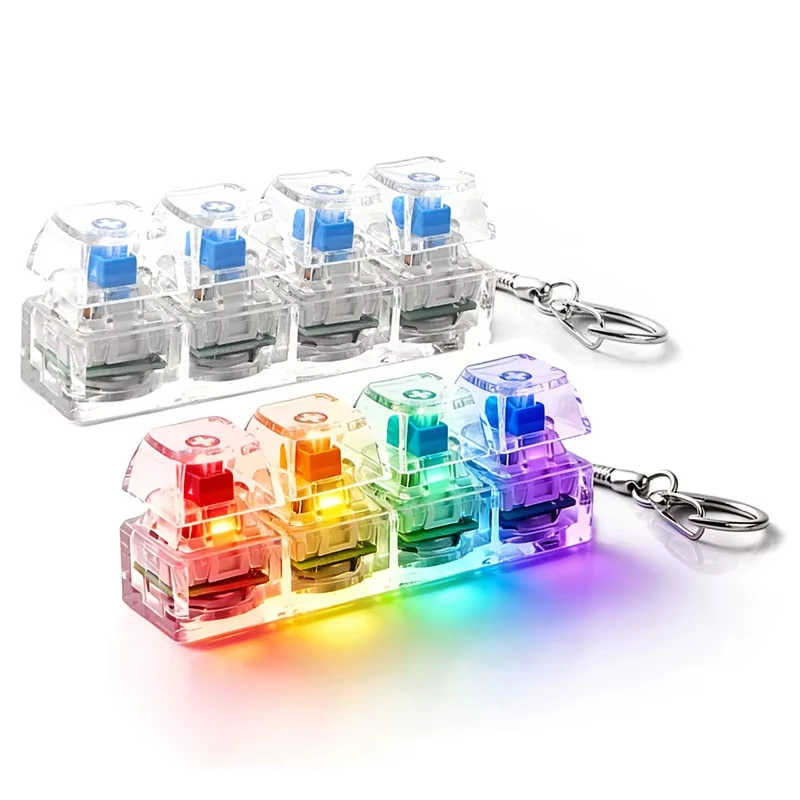 Clear-bodied KeyPop fidget clicker
